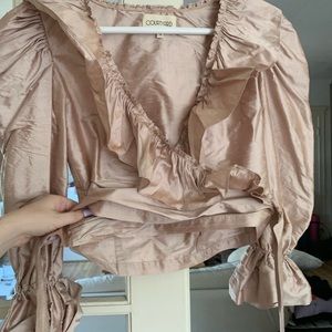 Courtyard LA Silk Poet Blouse